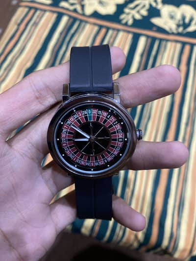 Casino watch rotating dial