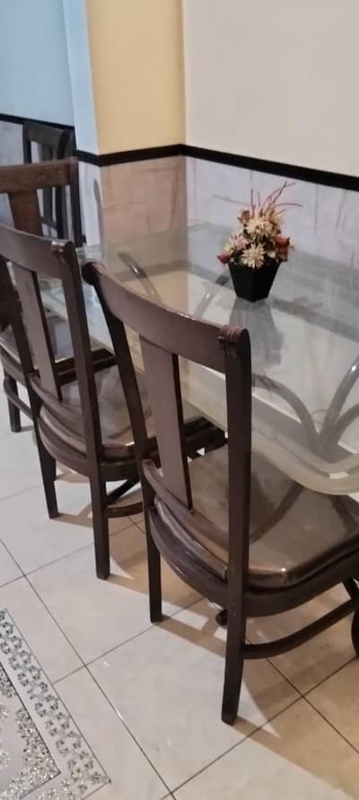 6 CHAIRS DINING TABLE 5*3*