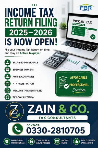 Income Tax Flling / NTN Registration / Company Registration