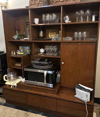 Wooden Rack Crockery Cabinet & Multi-Functional TV-Lounge Rack