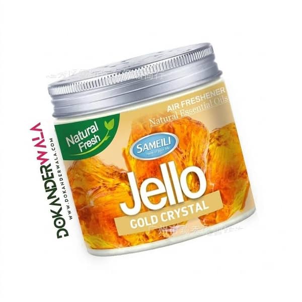 Sameili Jello Gold Crystal Luxury Car Air Freshener - Premium Gel Fragrance