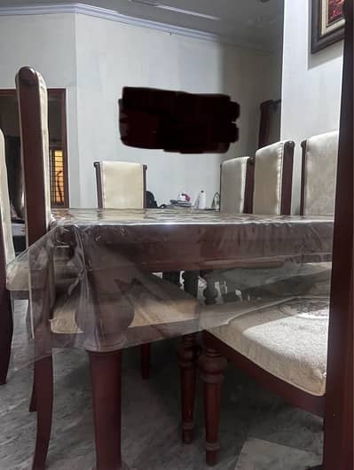 Solid Wooden Dinning with ( 8 Chairs )