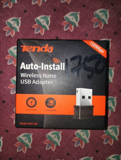 Tenda 150Mbps Wireless Nano USB WiFi Adapter (Auto Install) - Like New