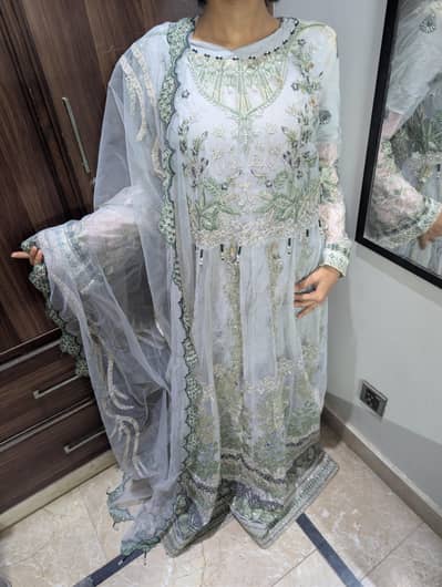 Gorgeous pastel embroidered maxi