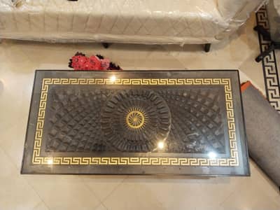 Versace center table | Black wood table