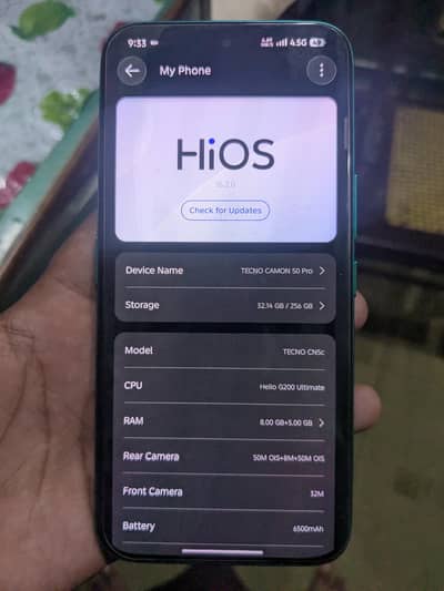 Tecno camon 50 pro 8+8/256 Gb