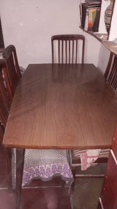 6 chairs with large dining table