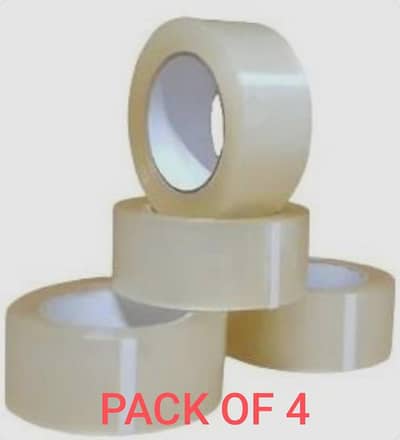 2 Inch 100 Yards Transparent Scouch Tap Pack of 4
