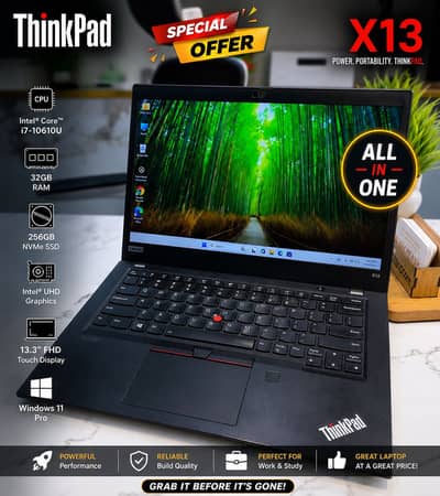 Title: Lenovo ThinkPad X13 | Core i7 10th Gen |32GB RAM | 256GB|touch|