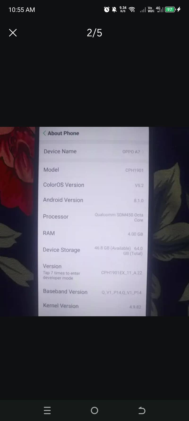 oppo A7 4