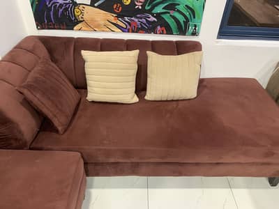 7 Seater Luxury Sofa Set – Velvet Fabric – Excellent Condition