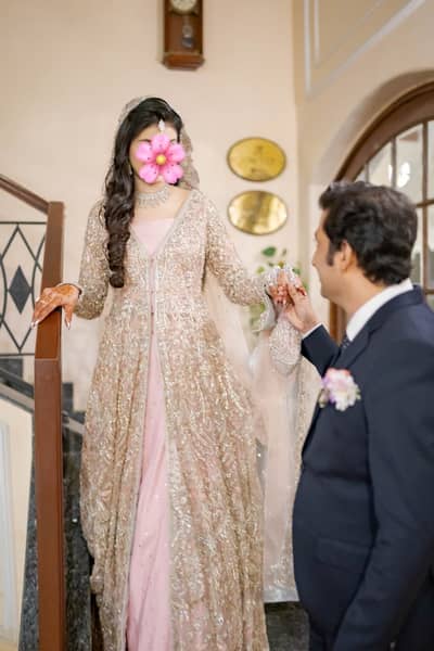 Luxury Designer Bridal Lehenga | 5-Piece Hand Embroidered Valima Dress