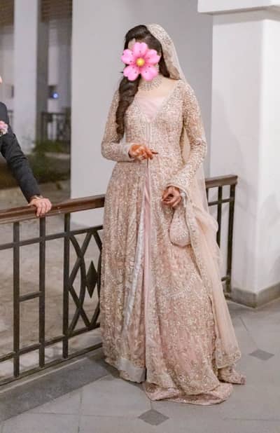 Luxury Designer Bridal Lehenga | 5-Piece Hand Embroidered Valima Dress