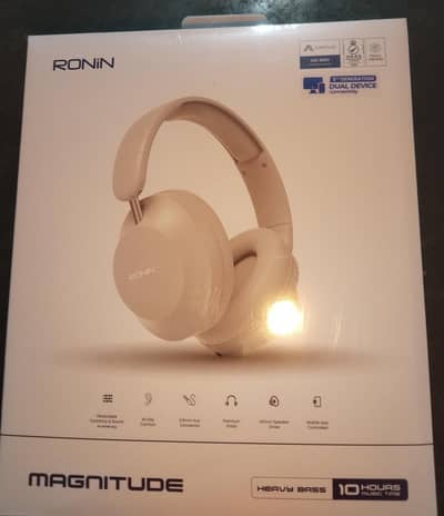 Ronin Magnitude Wireless Headphones-Heavy Bass 10 Hours Battery