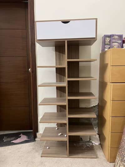 Brand new decoration rack with storage drawer
