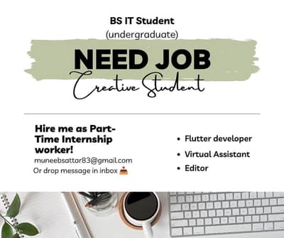 Need a Part-Time/Internship type desk job