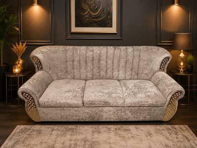 Sofa set  7 seater  expensive towel fabric