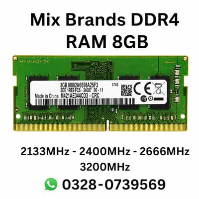 8GB +8GB DDR4 LAPTOP RAM