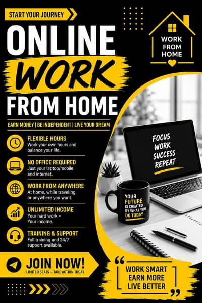 Home Base Online work Part Time Job