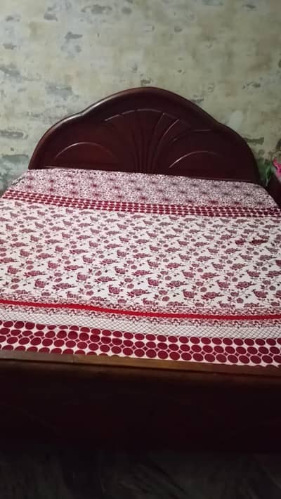 wooden bed