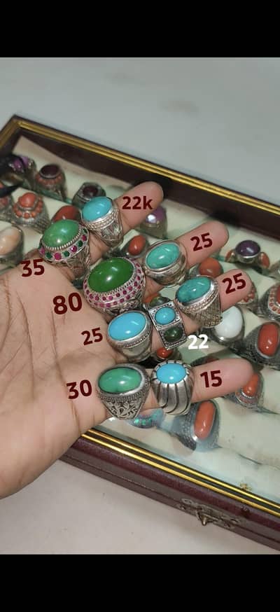 hussaini feroza turquoise gemstone rings
