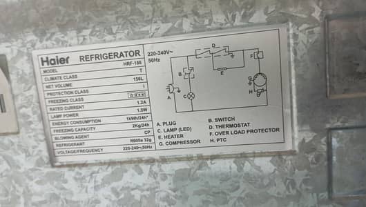 Haier fridge small 157L