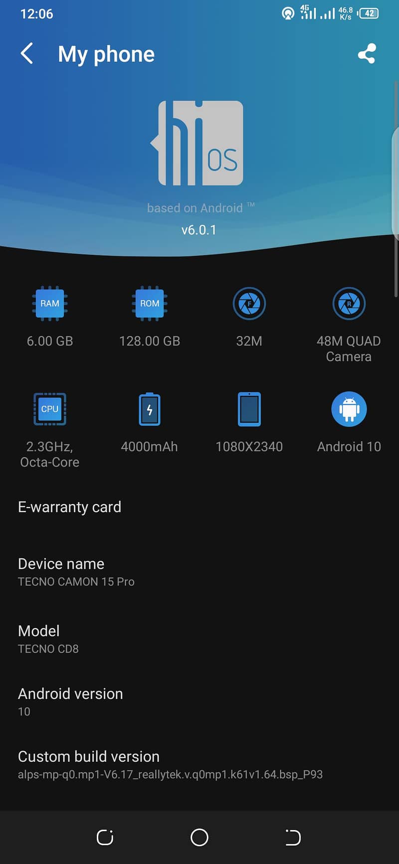 Tecno camon 15. pro 4