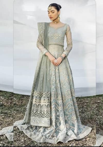 Batik Sage Green Mehndi Outfit