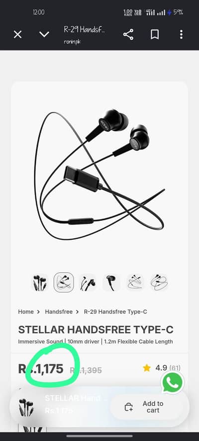 ronin r29  earphones