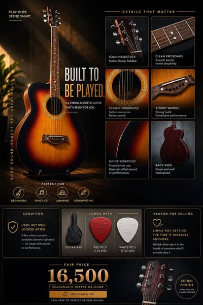 Acoustic Guitar for Sale | Excellent Condition | Great Sound