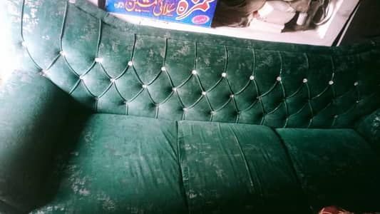 5 seater bottle green Sofa set. . . . . Comfort and Asthetic.