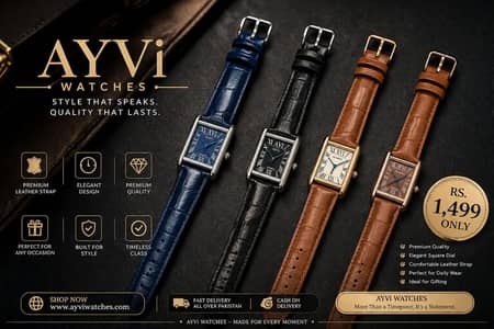 Cartier Watch | Premium Leather Strap | Brand New