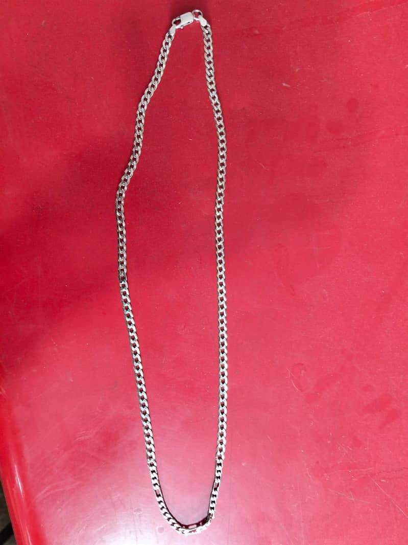 chain silver and ring 1