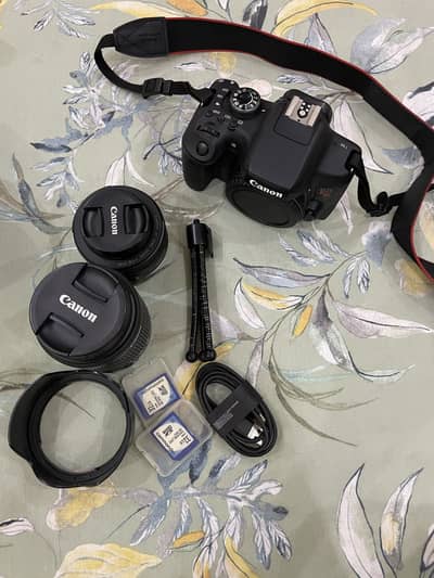 Canon T6i rebel (750D) along with 50 mm f/1.8 Prime Lens