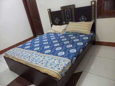 bed and wardrobe