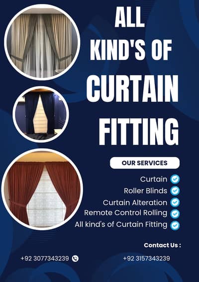 Curtain FITTING. . Contact 03157343239