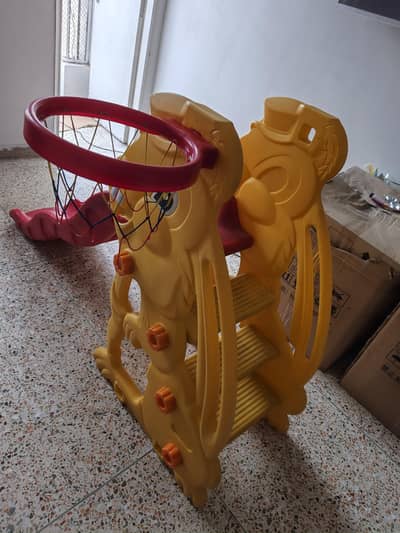 Kids Rabbit Slide with Baskit Ball Hoop for Sale. 10/10 Condition. .