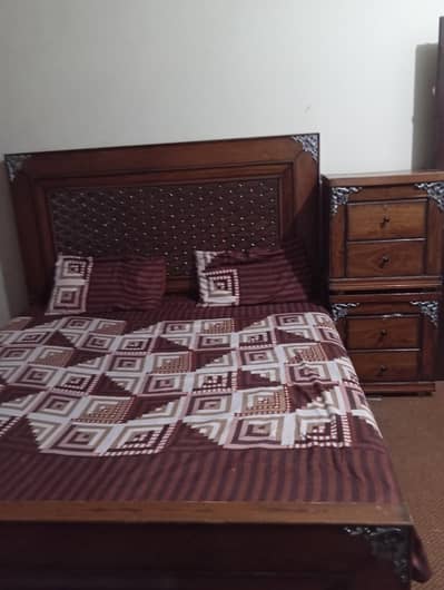 king size bed  with to side tables for sale