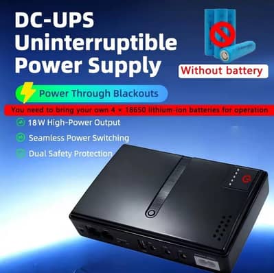 UPS Power Bank DC18W/36W DC1018P 1A/2A 5V/9V/12V Uninterruptible power