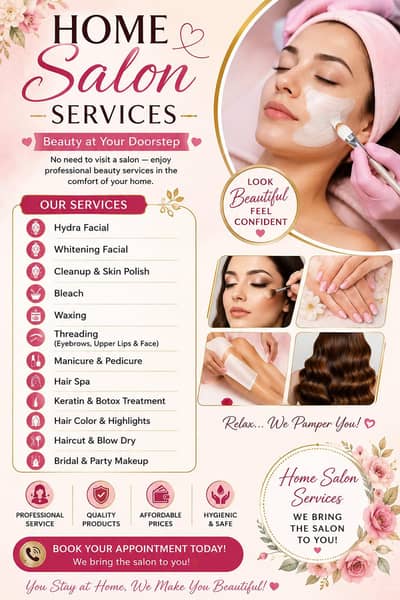 salon services ath home