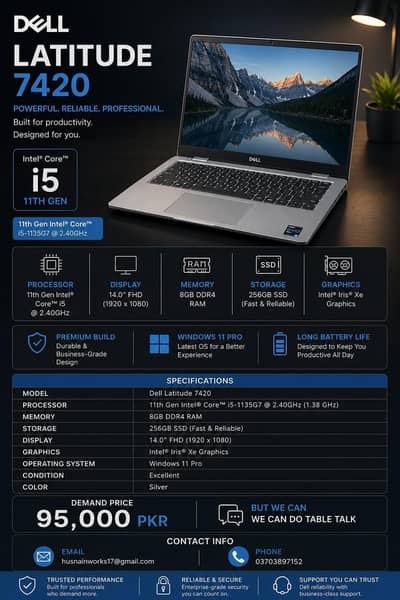 DEll Latitude core i5 11th Generation 7420