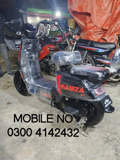 electric ramza z1 scooty available contact at 0300 4142432