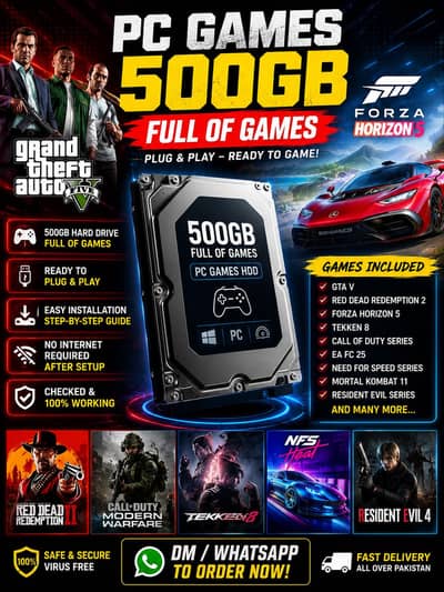 Pc games 500gb full of games