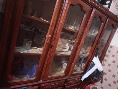 solid wooden showcase | glass door grocery cabinet|