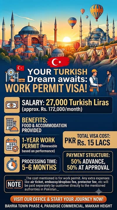  TURKEY WORK PERMIT VISA – START YOUR TURKISH DREAM!