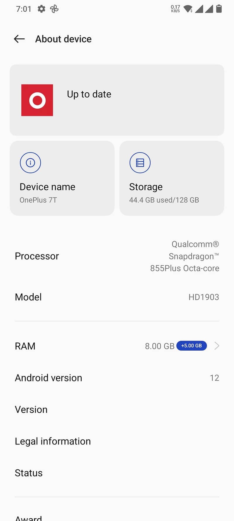 One Plus 7T 0