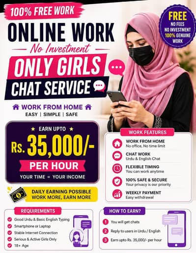 Girls Required for Online Chat Support Work (Work From Home