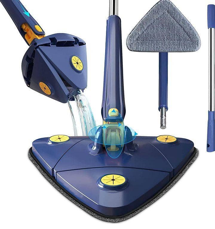 Triangle mop 360 rotatable extendable adjustable 120cm. 0