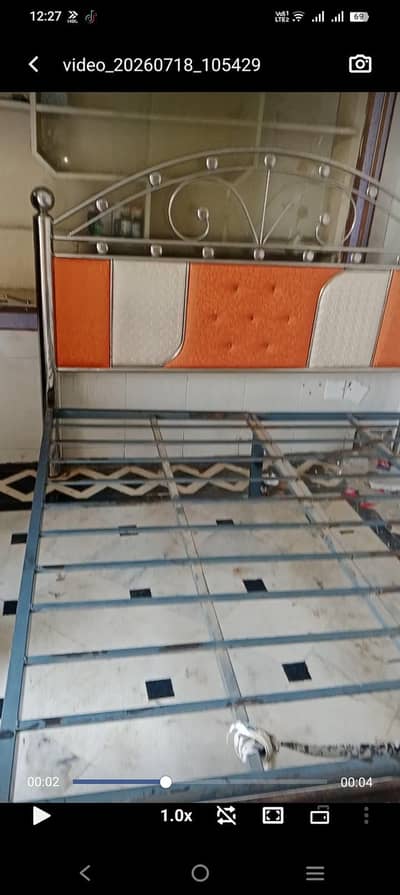 Steel double Bed