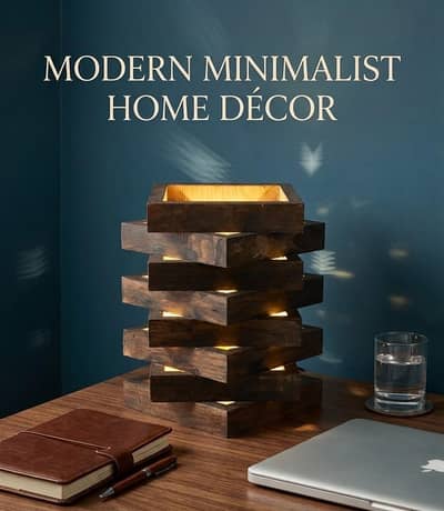 Luxury Wooden Lamp | Side Table Lamp| home decor